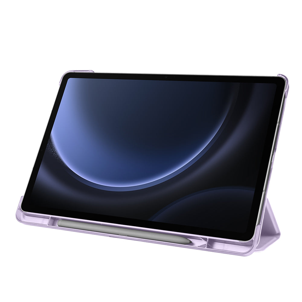 Galaxy Tab S9 FE Zore Smart Cover with Pen Compartment and Stand 1-in-1 Case Lilac