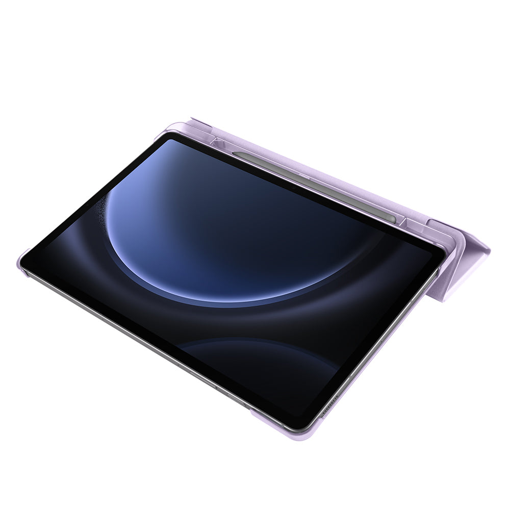 Galaxy Tab S9 FE Zore Smart Cover with Pen Compartment and Stand 1-in-1 Case Petrol Blue