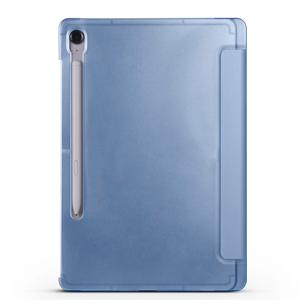 Galaxy Tab S9 FE Zore Smart Cover with Pen Compartment and Stand 1-in-1 Case Petrol Blue