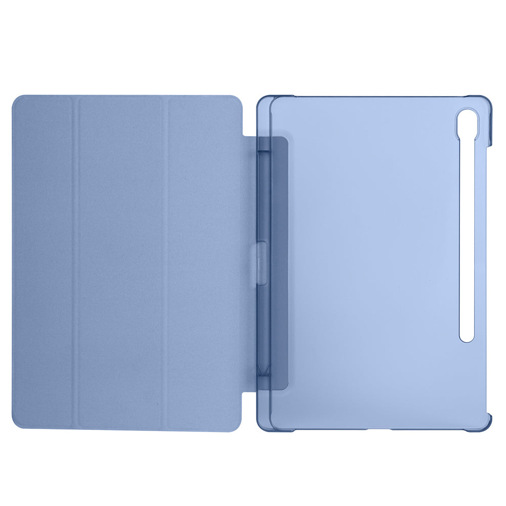 Galaxy Tab S9 FE Zore Smart Cover with Pen Compartment and Stand 1-in-1 Case Petrol Blue