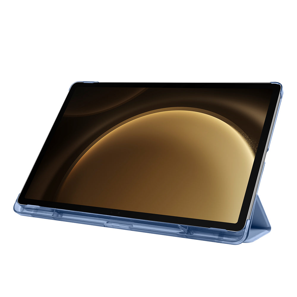 Galaxy Tab S9 Plus Zore Smart Cover Kalem Bölmeli Standlı 1-1 Kılıf Lila