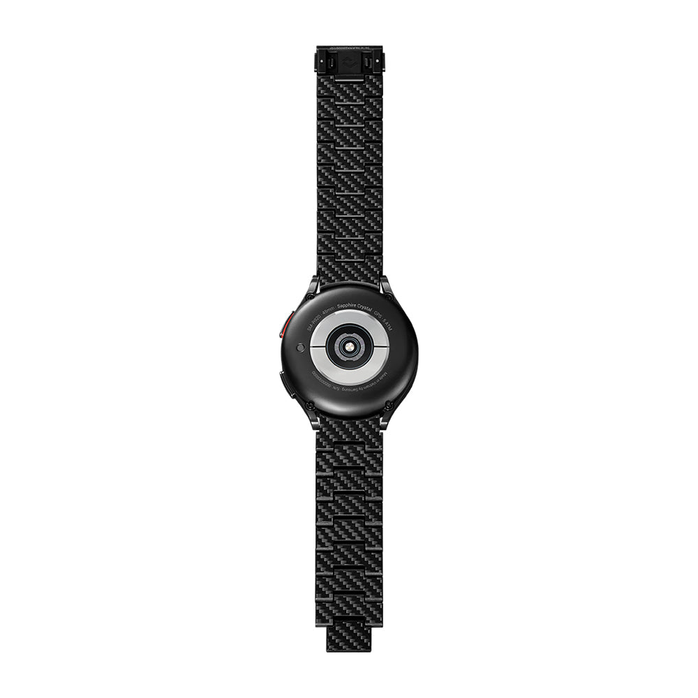 Galaxy Watch 4 44mm Carbon Fiber Pitaka Modern Series Black-Grey Twill Strap Black-Grey