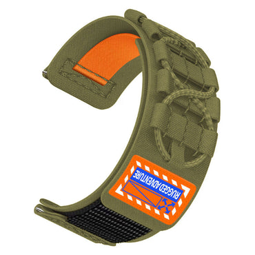 Galaxy Watch 42mm Zore KRD-112 20mm Orbital Braided Rope Design Nylon Fabric Mesh Strap Blue