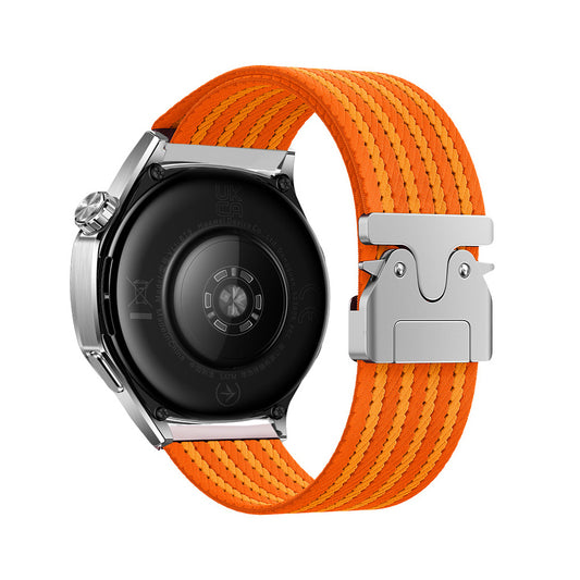Galaxy Watch 46mm Zore KRD-133 22mm Nylon Fabric Braided Strap Orange