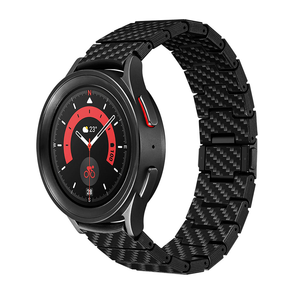 Galaxy Watch 5 40mm Carbon Fiber Pitaka Modern Series Black-Grey Twill Strap Black-Grey