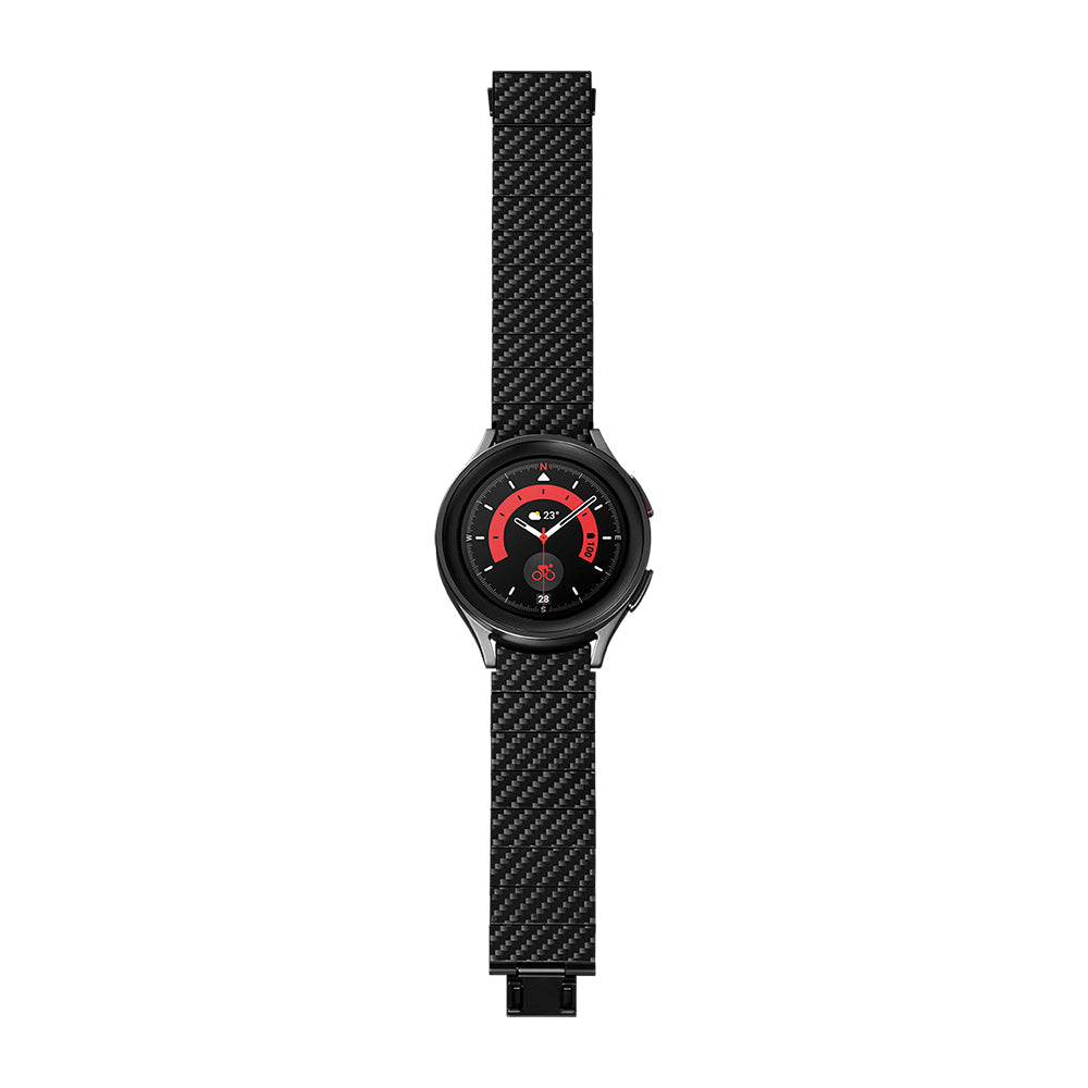 Galaxy Watch 5 40mm Carbon Fiber Pitaka Modern Series Black-Grey Twill Strap Black-Grey