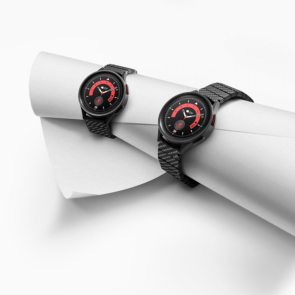 Galaxy Watch 5 40mm Carbon Fiber Pitaka Modern Series Black-Grey Twill Strap Black-Grey