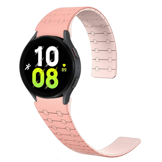 Galaxy Watch 5 40mm Zore KRD-111 20mm Striped Patterned Silicone Band Pink