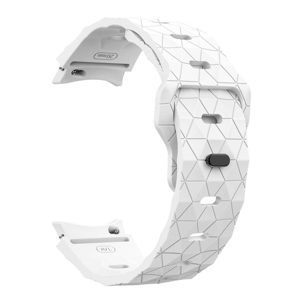 Galaxy Watch 5 44mm Zore KRD-116 20mm Football Patterned Sports Design Silicone Strap Gray-Orange