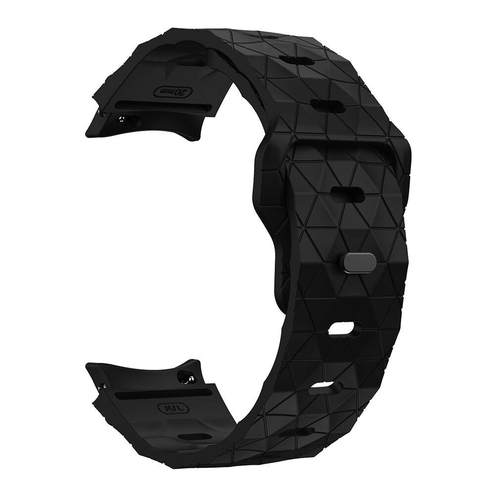 Galaxy Watch 5 Pro 45mm Zore KRD-116 20mm Football Patterned Sports Design Silicone Band Black