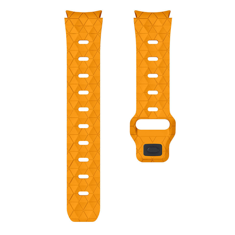 Galaxy Watch 5 Pro 45mm Zore KRD-116 20mm Football Patterned Sports Design Silicone Strap Gray-Orange