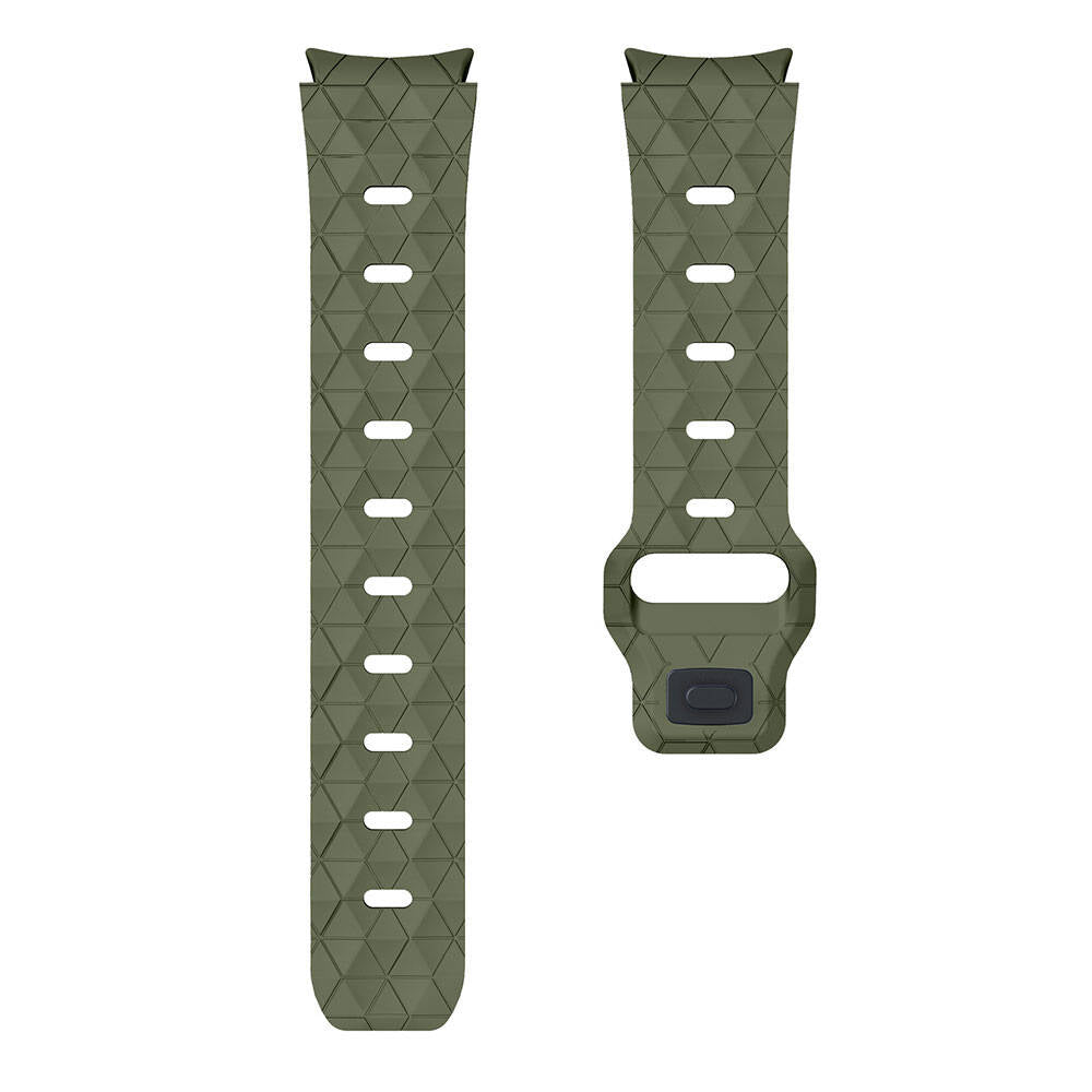 Galaxy Watch 6 40mm Zore KRD-116 20mm Football Patterned Sports Design Silicone Strap Gray-Orange