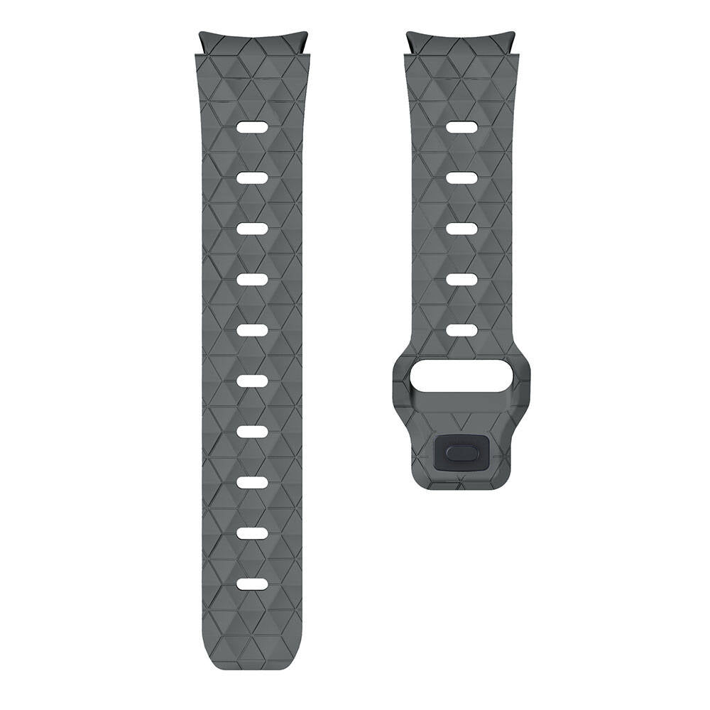 Galaxy Watch 6 40mm Zore KRD-116 20mm Football Patterned Sports Design Silicone Strap Gray-Orange
