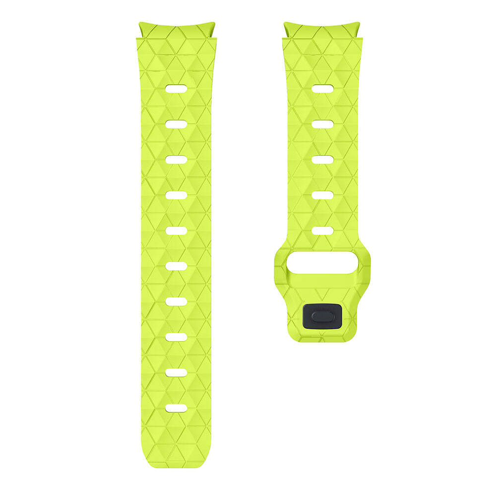 Galaxy Watch 6 44mm Zore KRD-116 20mm Football Patterned Sports Design Silicone Strap Gray-Orange