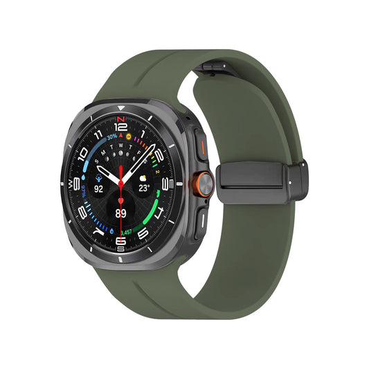 Galaxy Watch 8 44mm KRD-84 22mm Silicone Band Dark Green