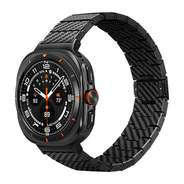 Galaxy Watch Ultra 47mm Carbon Fiber Pitaka Modern Series Black-Grey Twill Strap Black-Grey