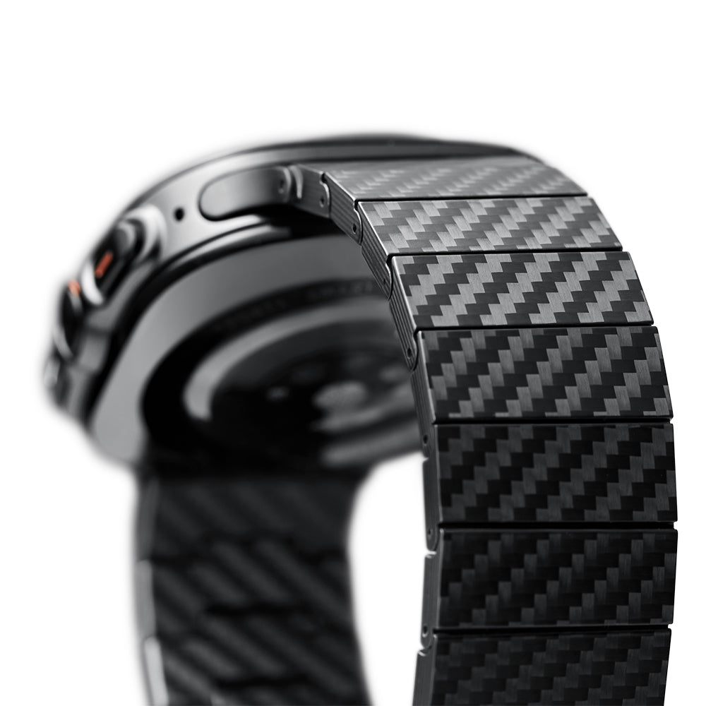 Galaxy Watch Ultra 47mm Carbon Fiber Pitaka Modern Series Black-Grey Twill Strap Black-Grey