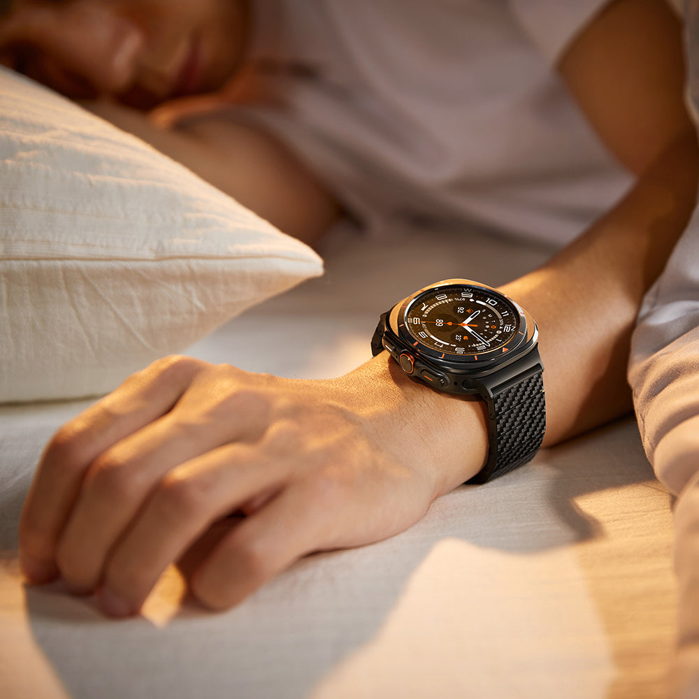 Galaxy Watch Ultra 47mm Carbon Fiber Pitaka Modern Series Black-Grey Twill Strap Black-Grey