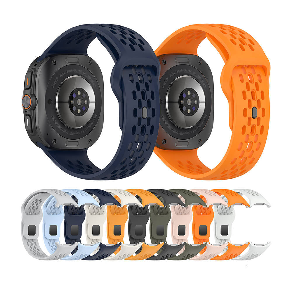 Galaxy Watch Ultra 47mm Zore KRD-119 Perforated Design Silicone Band Orange