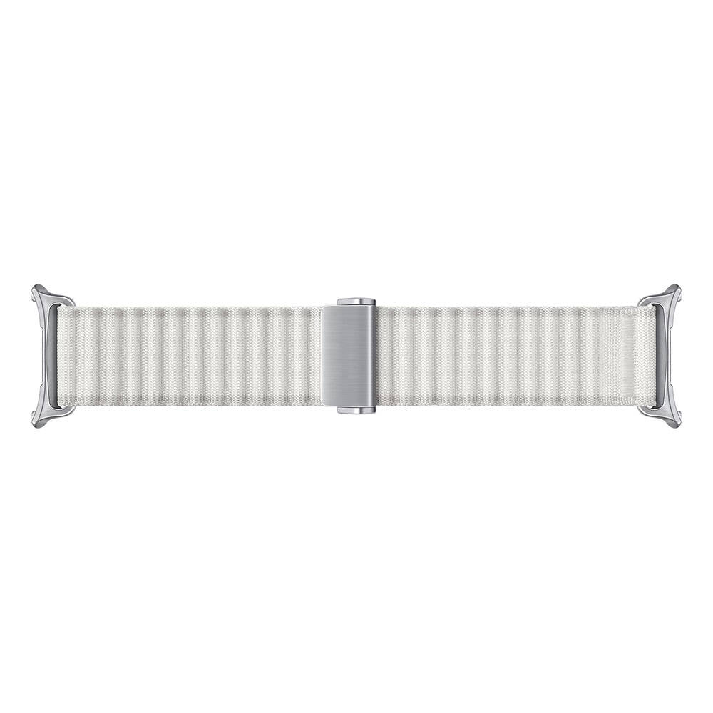 Galaxy Watch Ultra 47mm Zore KRD-120 Nylon Fabric Braided Strap White