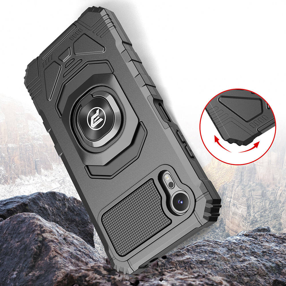 Galaxy XCover7 Pro Case Zore Vega Block Cover Black
