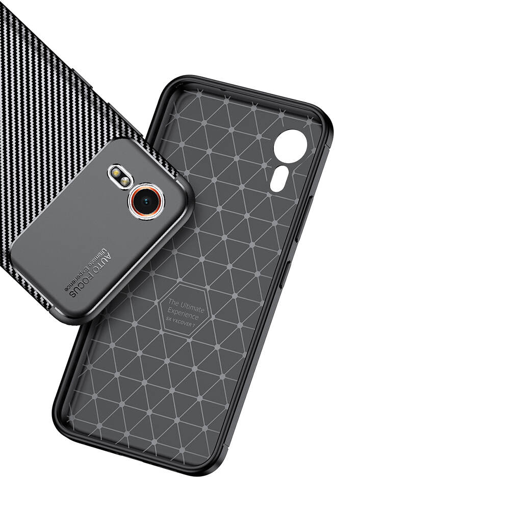 Galaxy XCover7 Case Zore Negro Silicone Cover Black