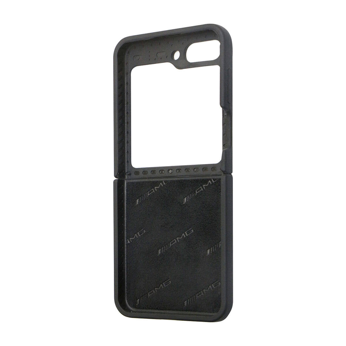 Galaxy Z Flip 5 Case AMG M-safe Charging Feature Large Logo Design Original Licensed Cover Black