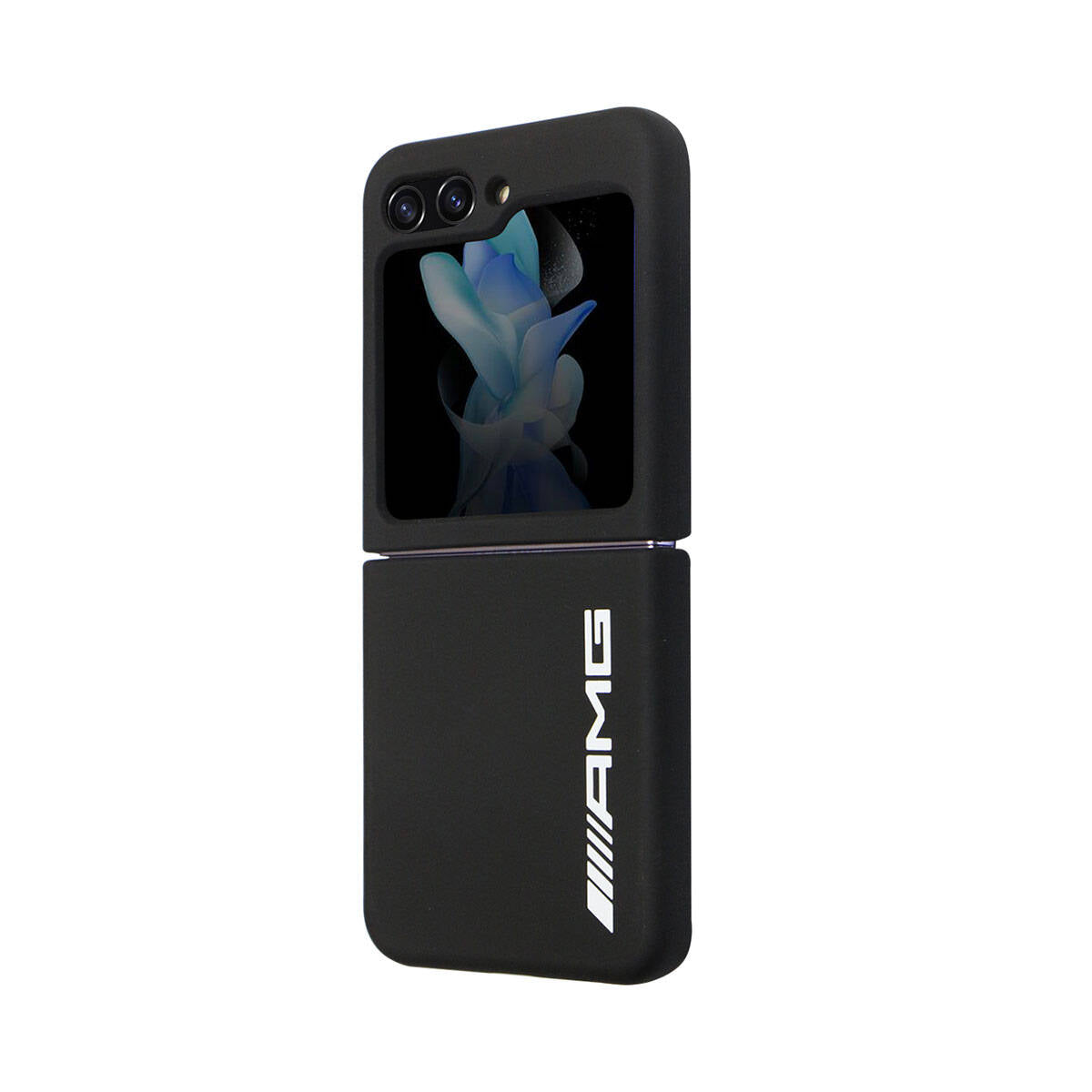 Galaxy Z Flip 5 Case AMG M-safe Charging Feature Large Logo Design Original Licensed Cover Black