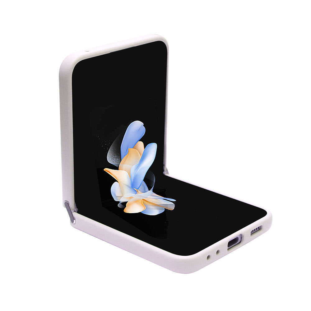 Galaxy Z Flip 5 Kılıf Guess Orjinal Lisanslı PU Deri Taşlı Üçgen Logo 4G Desenli Strass Kapak Pembe