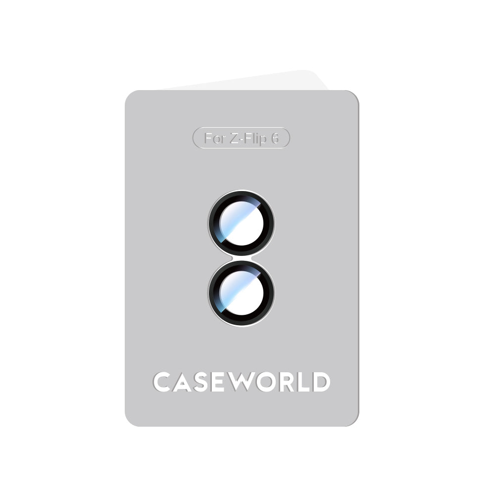 Galaxy Z Flip 6 CaseWorld Alloy Series Oleophobic Anti-Reflective Camera Lens Protector Silver