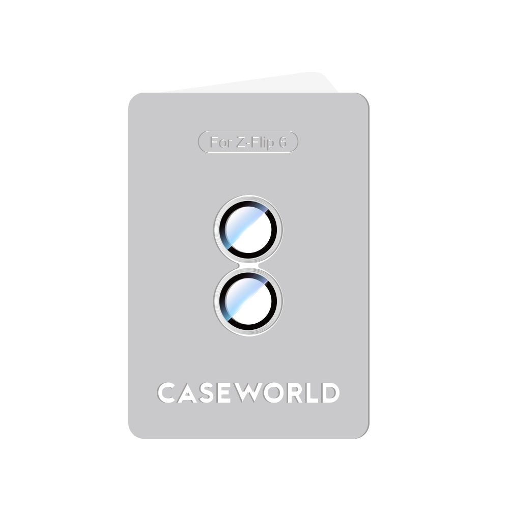 Galaxy Z Flip 6 CaseWorld Alloy Series Oleophobic Anti-Reflective Camera Lens Protector Silver