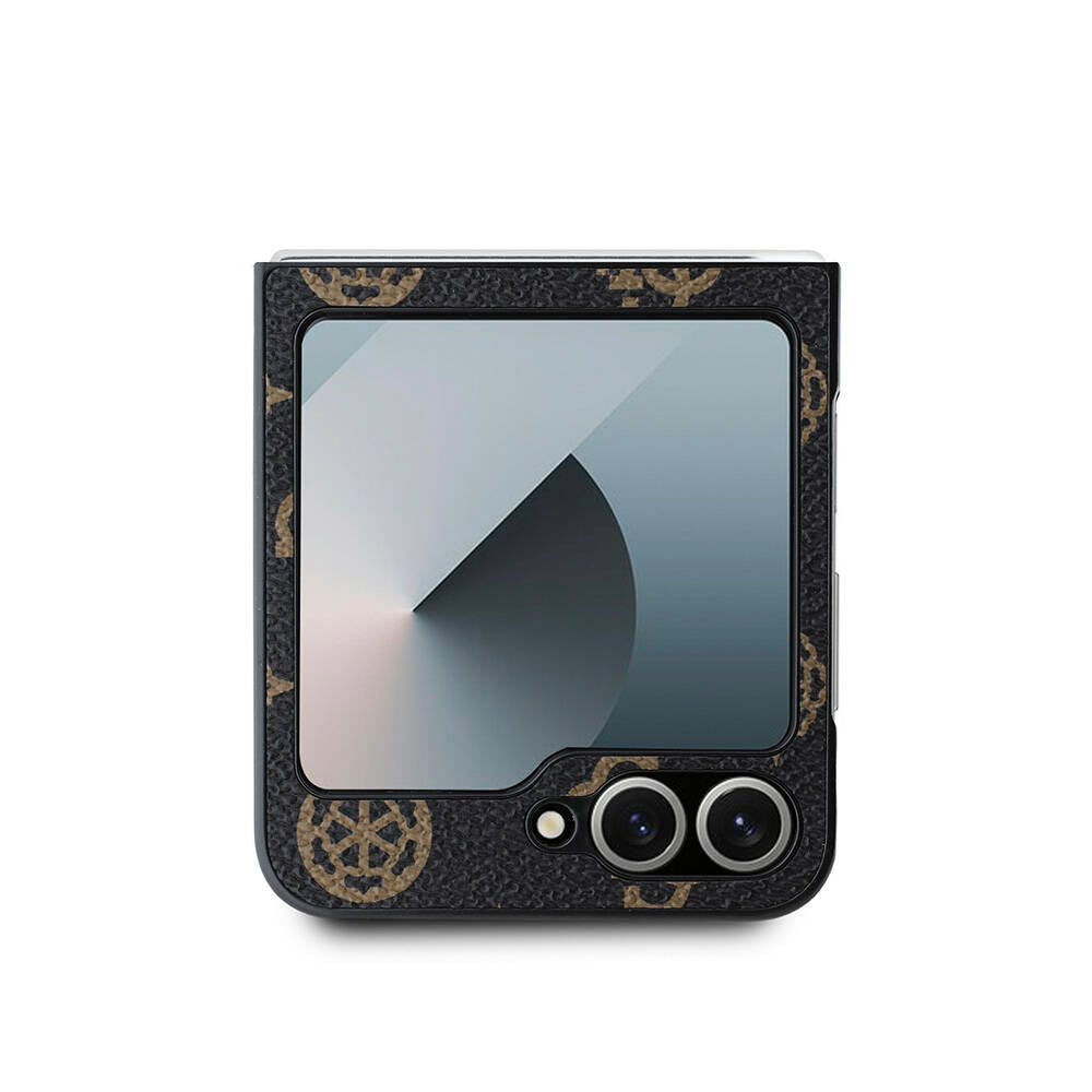 Galaxy Z Flip 6 Kılıf Guess Orjinal Lisanslı Peony Script Kapak Siyah