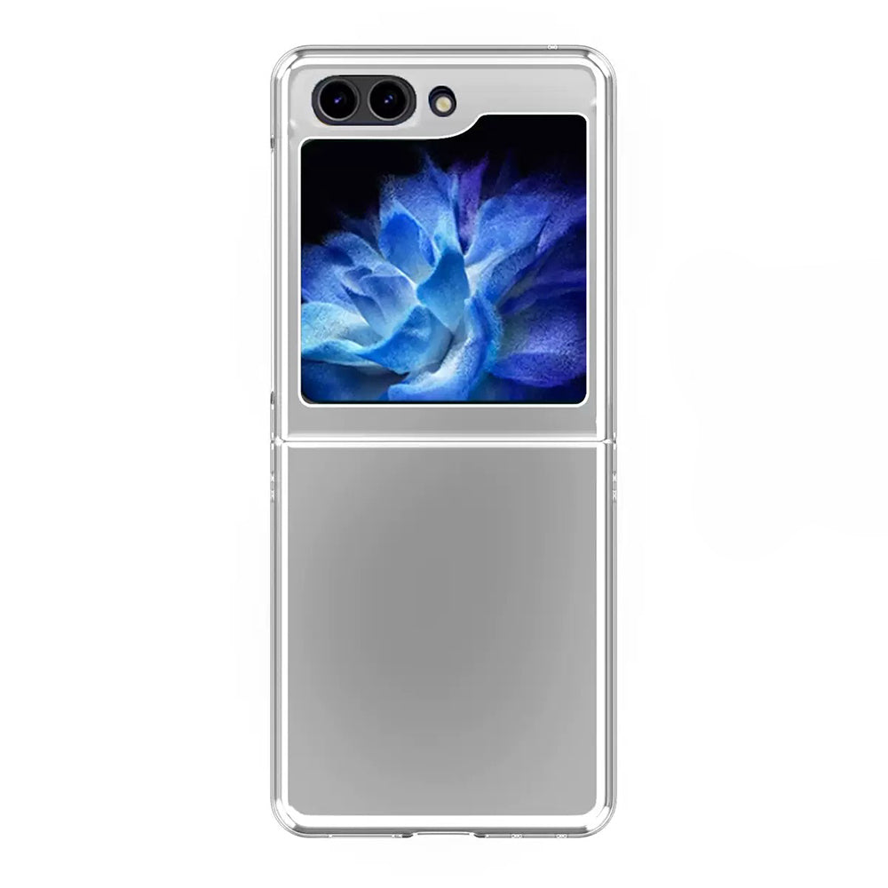 Galaxy Z Flip 6 Case Camera Protection M-safe Hard PC Zore Porto Cover Transparent