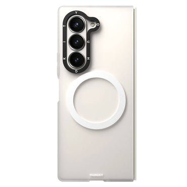 Galaxy Z Fold 6 Kılıf M-safe Şarj Özellikli Youngkit Hidden Sand Serisi Kapak Siyah