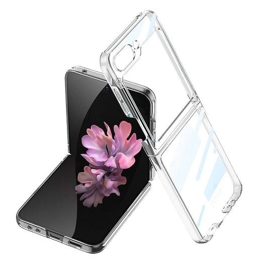 Galaxy Z Flip 6 Case Zore Full Glass Case Transparent