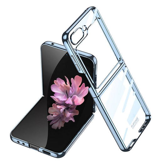 Galaxy Z Flip 6 Case Zore Full Glass Case Cover Blue