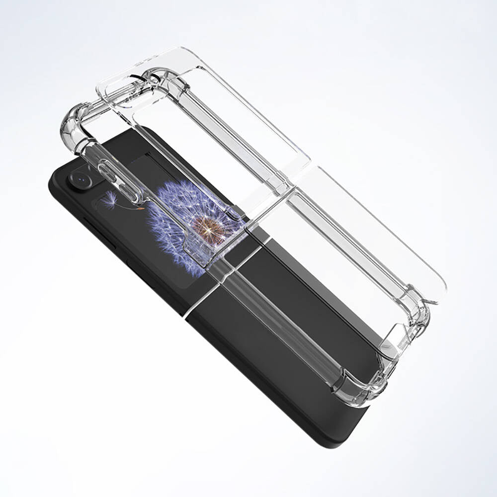 Galaxy Z Flip 6 Case Zore Nitro Anti Shock Silicone Transparent
