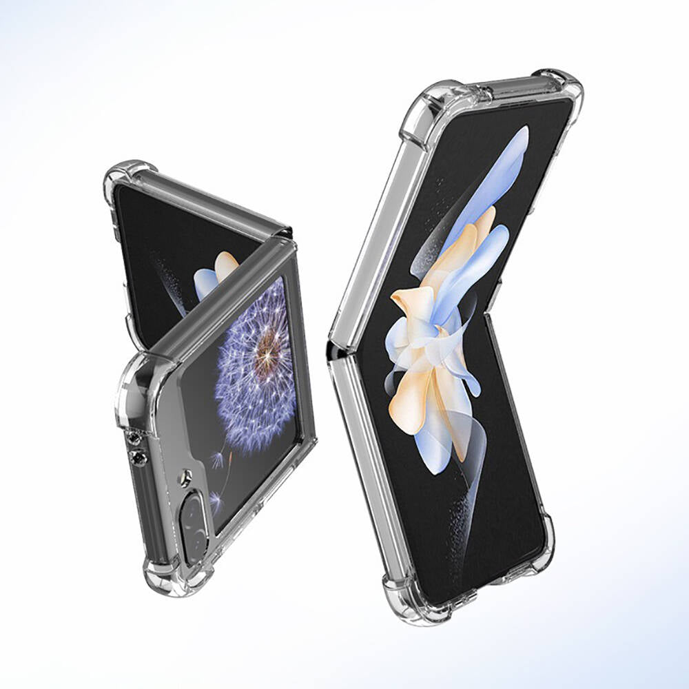 Galaxy Z Flip 6 Case Zore Nitro Anti Shock Silicone Transparent