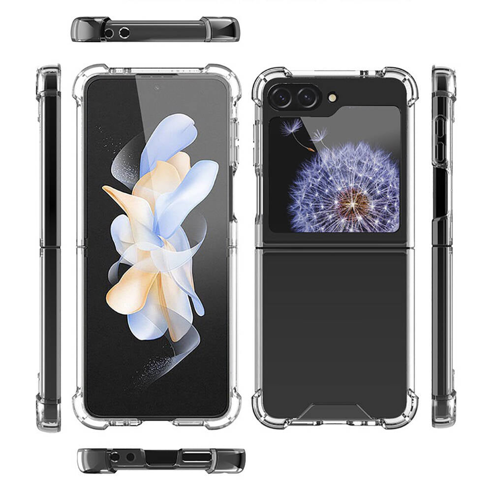 Galaxy Z Flip 6 Case Zore Nitro Anti Shock Silicone Transparent