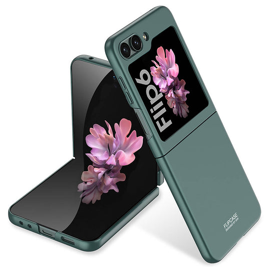 Galaxy Z Flip 6 Case Zore Hard Case Cover Dark Green