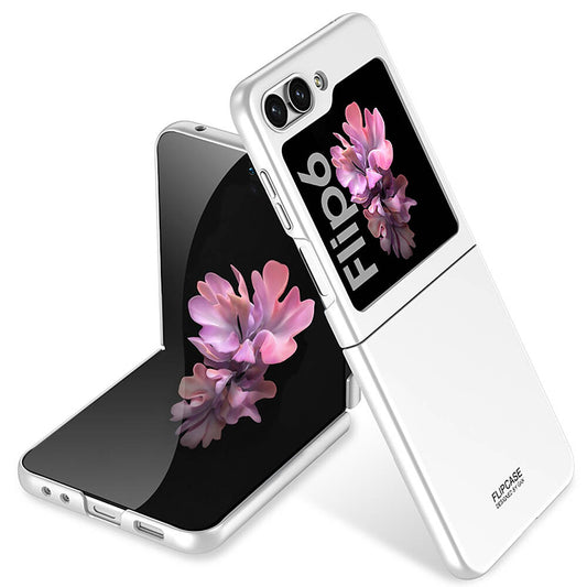 Galaxy Z Flip 6 Case Zore Hard Case Cover Silver