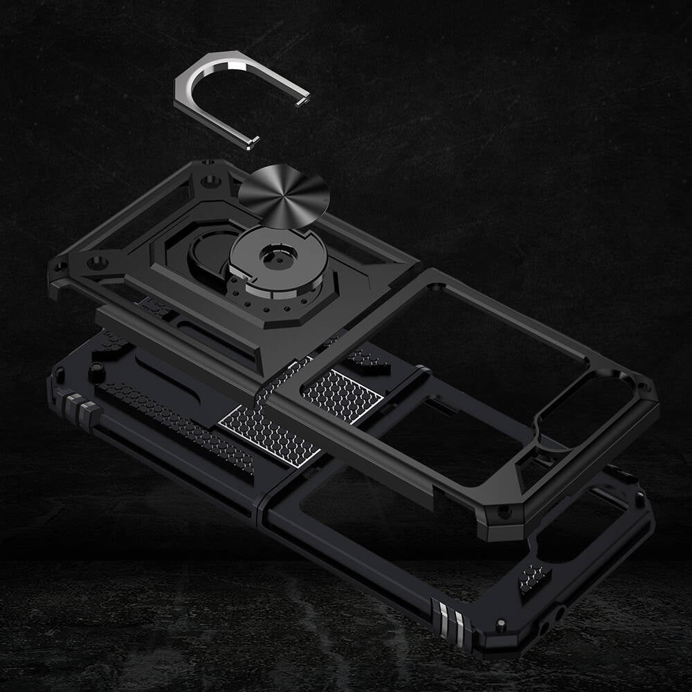 Galaxy Z Flip 6 Case Zore Vega Cover Black