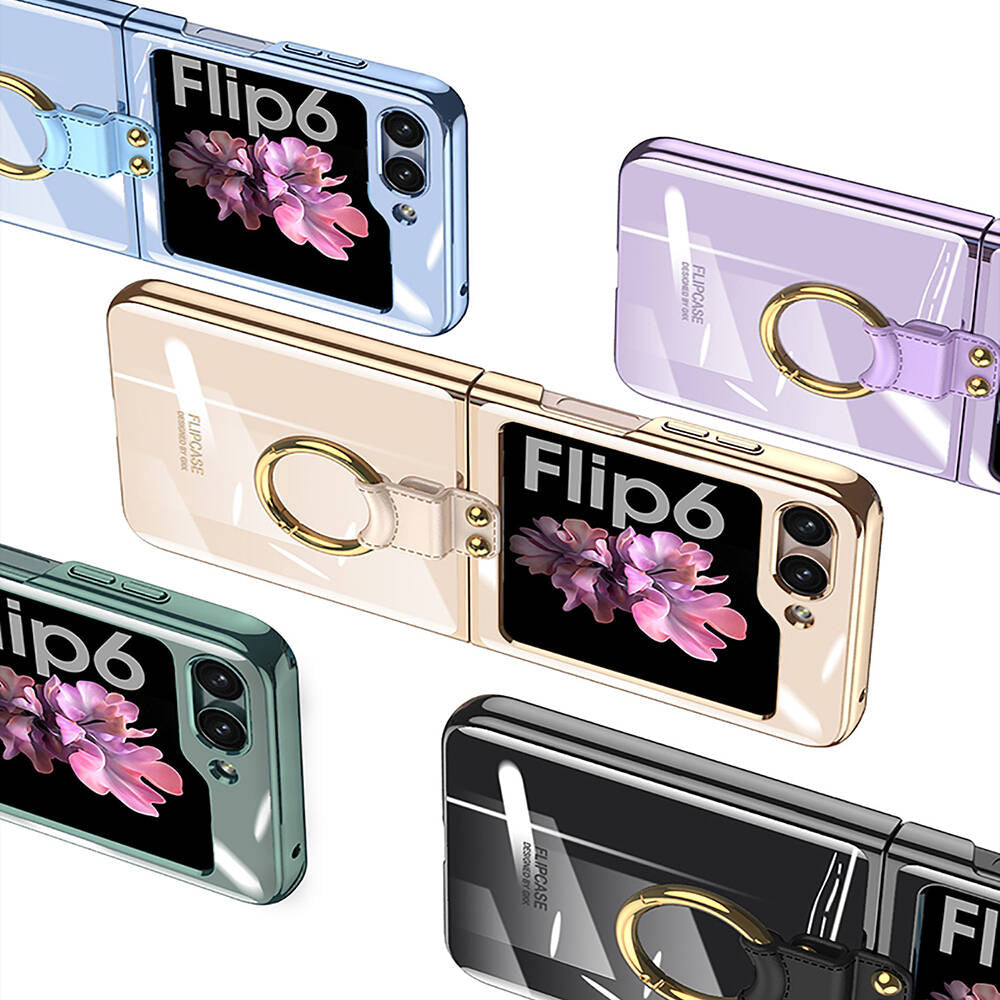 Galaxy Z Flip 6 Case Zore Ring Case Lilac