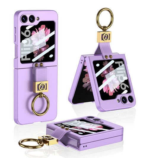 Galaxy Z Flip 6 Case Zore Z Letter Ring Case Lilac