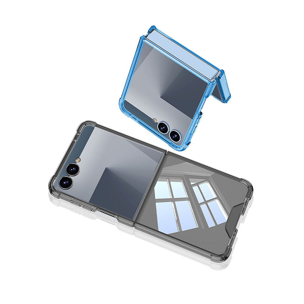 Galaxy Z Flip 7 Case Zore Full Glass Case Transparent
