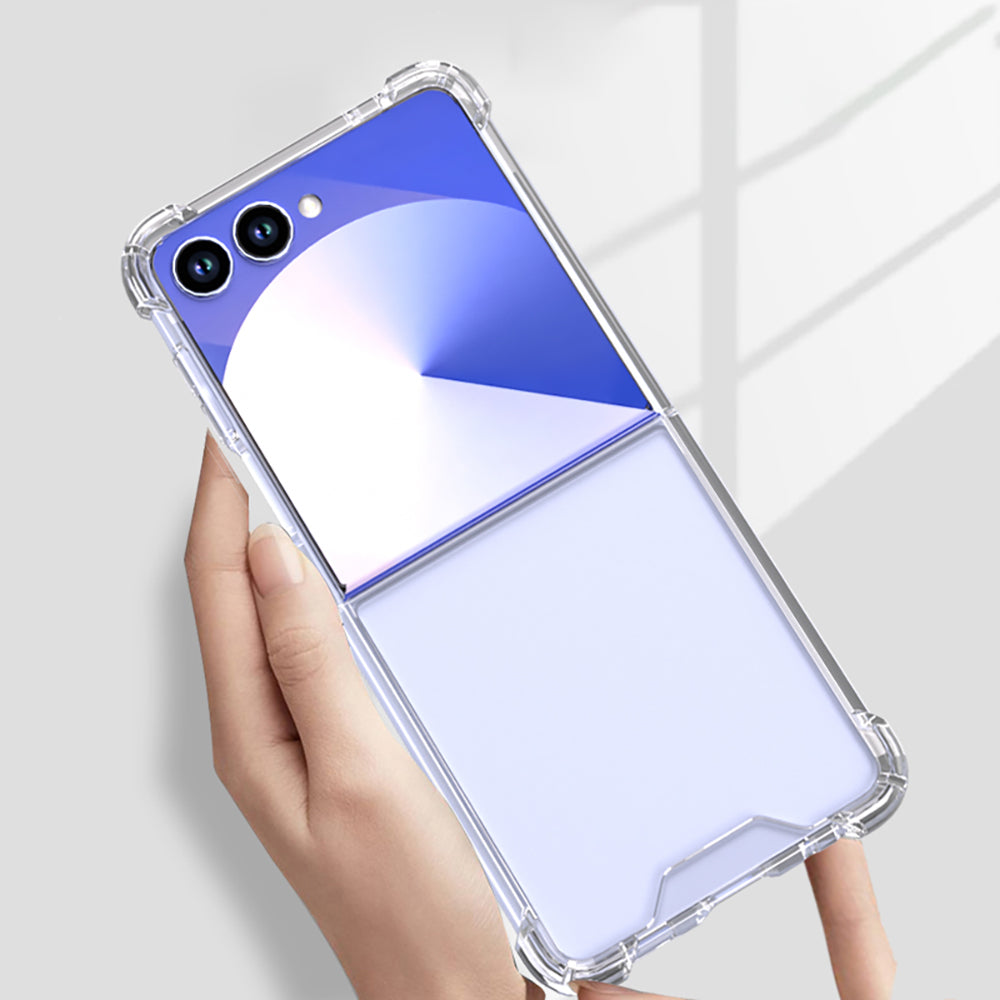 Galaxy Z Flip 7 Case Zore Nitro Anti Shock Silicone Transparent