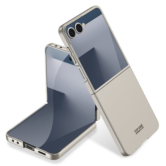 Galaxy Z Flip 7 Kılıf Zore Sert Kıpta Kapak Titanyum-Gri