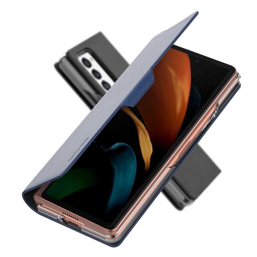 Galaxy Z Fold 2 Case Araree Bonnet Case Blue