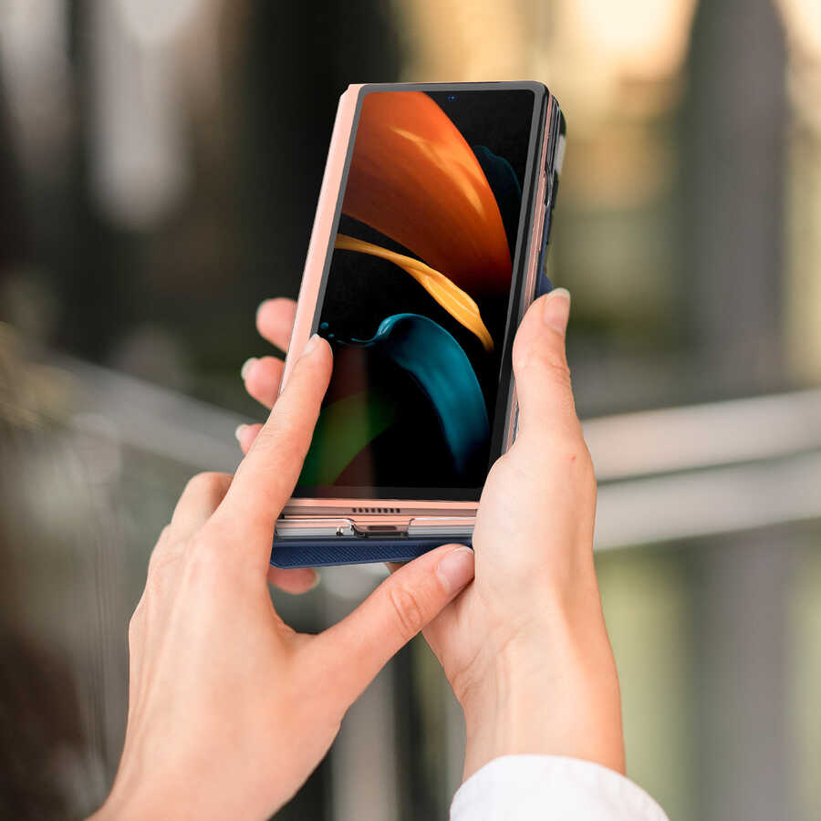 Galaxy Z Fold 2 Case Araree Bonnet Case Blue