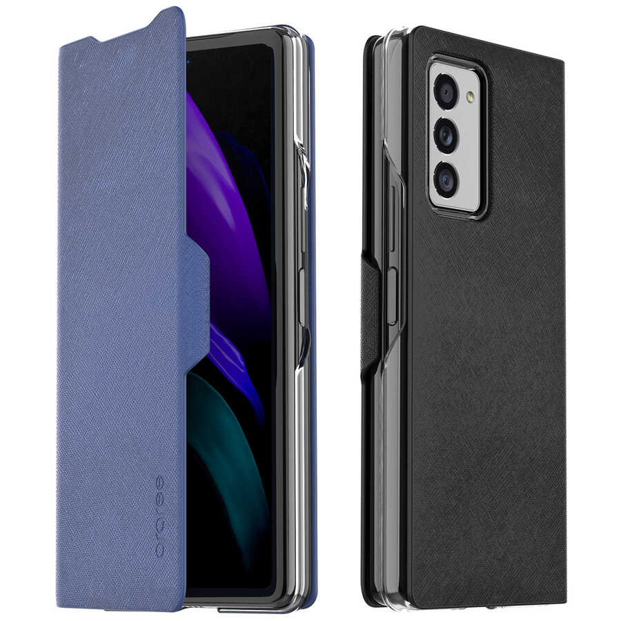 Galaxy Z Fold 2 Case Araree Bonnet Case Blue